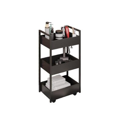 Carrinho De Apoio Estética Salão Industrial 3 Prateleiras Lille Preto M12 - D'rossi Cor Preto