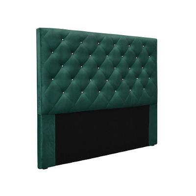 Cabeceira Cama Box King 195 Cm Tania Veludo Verde S04 - D'rossi
