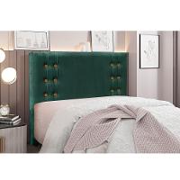 Cabeceira Cama Box King 195 Cm Gênova Veludo S04 - D'rossi Cor Verde - 2