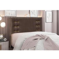 Cabeceira Cama Box Queen 160 Cm Gênova Veludo S04 - D'rossi Cor Marrom - 4