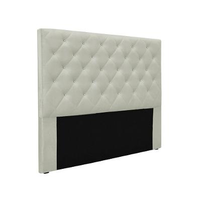Cabeceira Cama Box Casal 140 Cm Tania Veludo Prata S04 - D'rossi