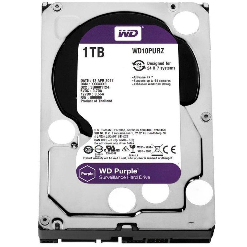 HD 1tb Purple Intelbras Para Dvr | Western Digital Wd10purz - 1
