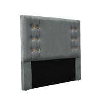 Cabeceira Cama Box King 195 Cm Gênova Veludo S04 - D'rossi Cor Cinza - 1