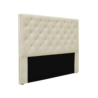 Cabeceira Cama Box Casal 140 Cm Tania Veludo S04 - D'rossi Cor Bege