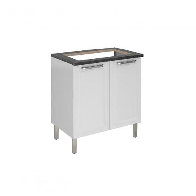 Balcão Cozinhas Itatiaia Tarsila Para Cooktop 4 Bocas 2 Portas Branco