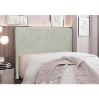 Cabeceira Cama Box Solteiro 90 Cm Aquilla Veludo Prata S04 - D'rossi - 2