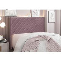 Cabeceira Cama Box King 195 Cm Dubai Veludo Uva S04 - D'rossi - 4