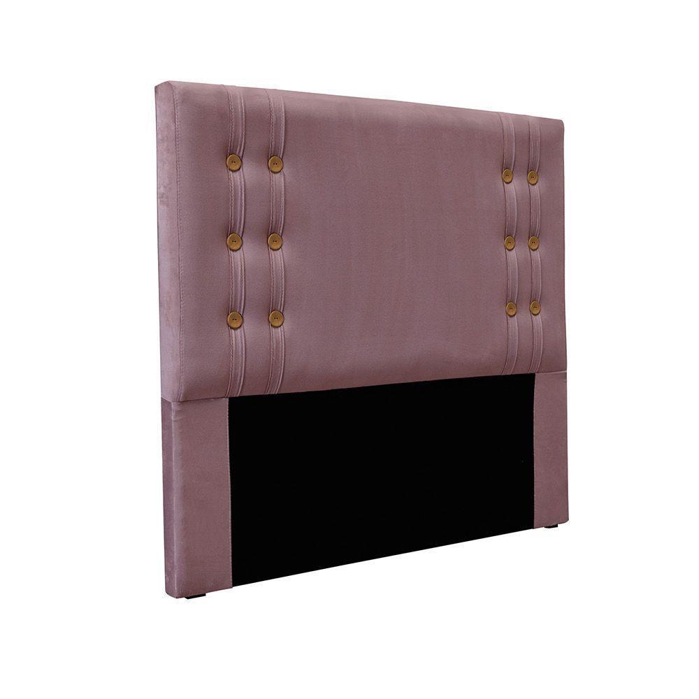 Cabeceira Cama Box King 195cm E Recamier Gênova Veludo S04 - D'rossi Cor Uva - 1