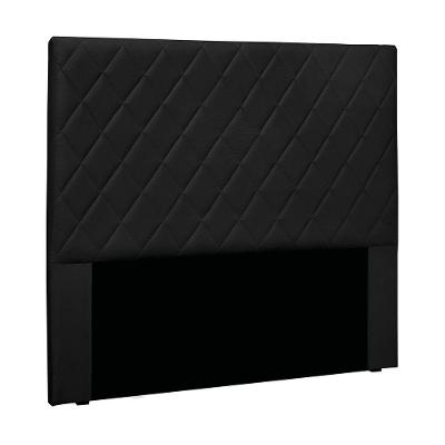 Cabeceira Cama Box Solteiro 90 Cm Dubai Veludo S04 - D'rossi Cor Preto