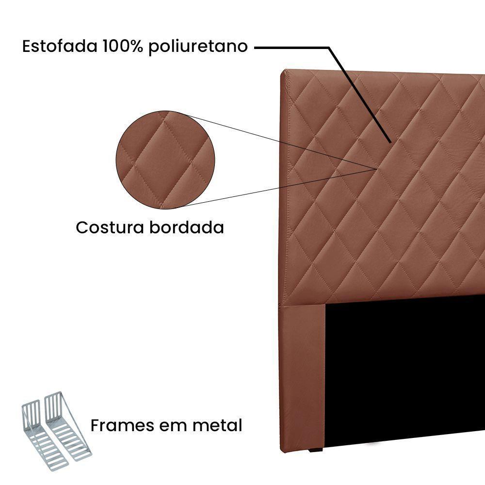 Cabeceira Cama Box Casal 140 Cm Dubai Veludo S04 - D'rossi Cor Cobre - 3
