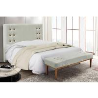 Cabeceira Cama Box King 195cm E Recamier Gênova Veludo S04 - D'rossi Cor Prata - 5