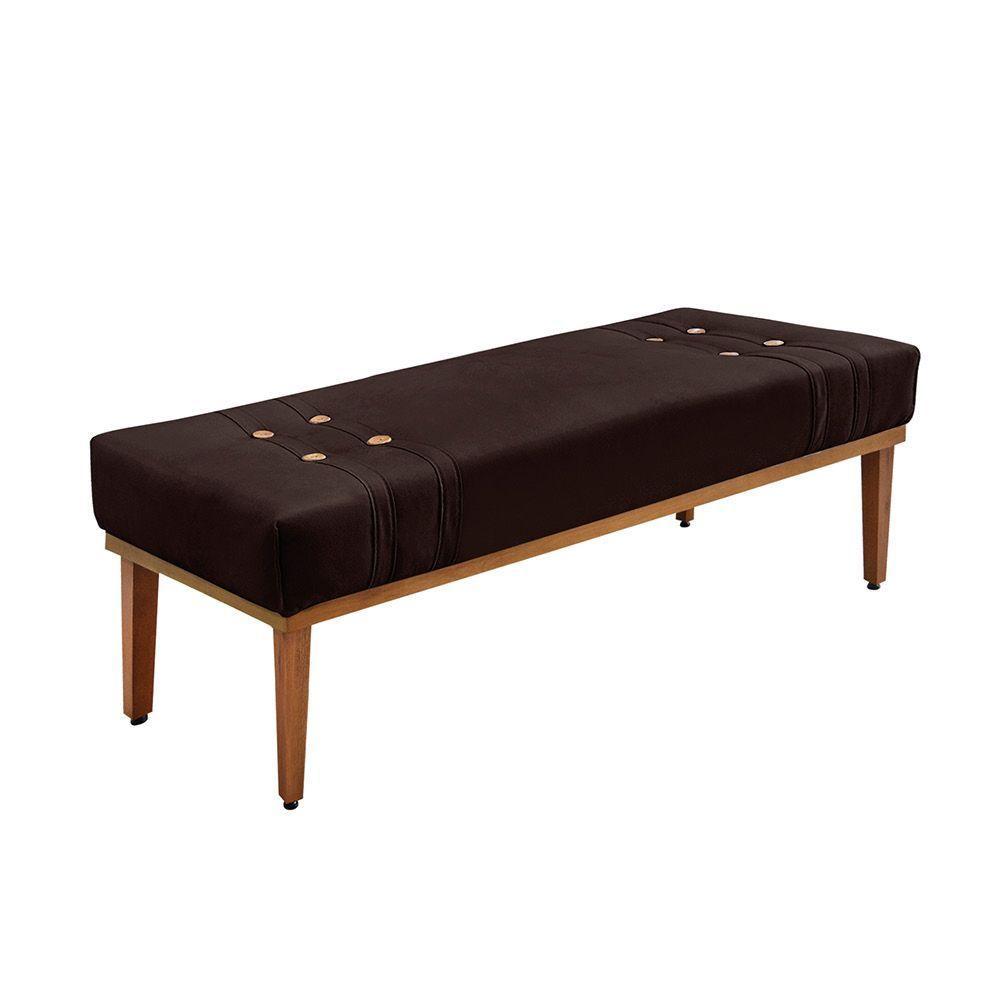 Cabeceira Cama Box Solteiro 90cm E Recamier Gênova Suede Café S04 - D'rossi - 7