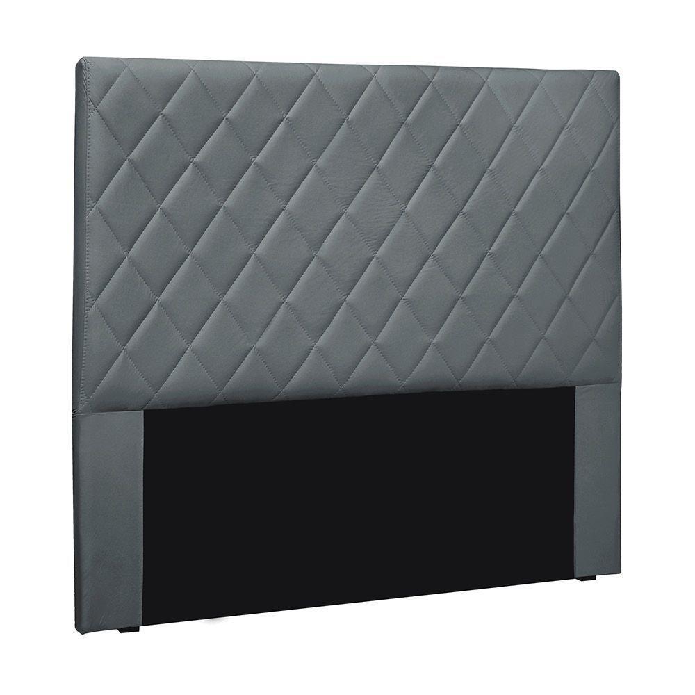 Cabeceira Cama Box King 195 Cm Dubai Veludo Cinza S04 - D'rossi - 1