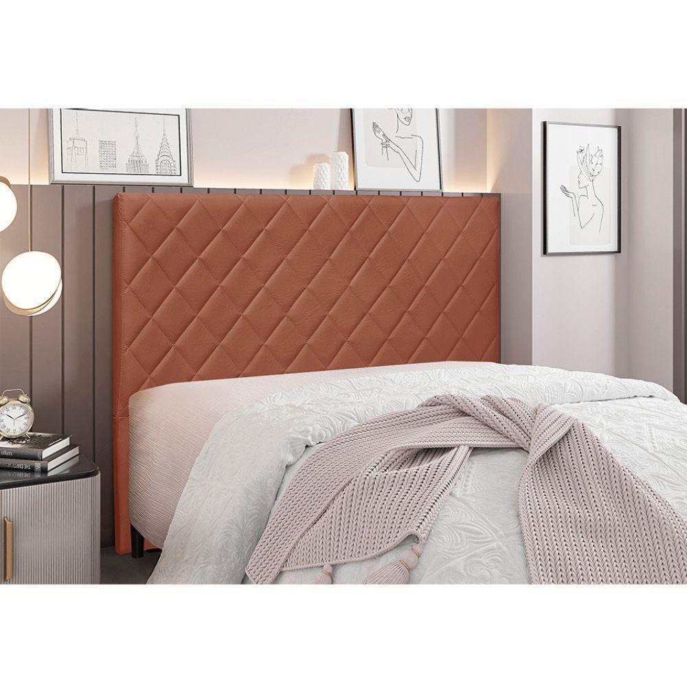 Cabeceira Cama Box Solteiro 90 Cm Dubai Veludo S04 - D'rossi Cor Cobre - 2