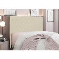 Cabeceira Cama Box Casal 140 Cm Dubai Veludo Bege S04 - D'rossi - 4