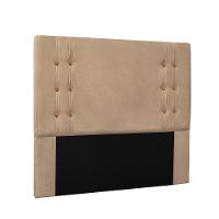 Cabeceira Cama Box Casal 140cm E Recamier Gênova Suede Bege S04 - D'rossi - 1