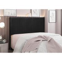 Cabeceira Cama Box King 195 Cm Arizona Veludo S04 - D'rossi Cor Preto - 4