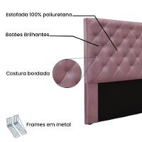 Cabeceira Cama Box Queen 160 Cm Tania Veludo S04 - D'rossi Cor Uva - 2