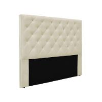 Cabeceira Cama Box Casal 140 Cm Tania Veludo Bege S04 - D'rossi - 1