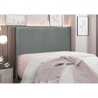 Cabeceira Cama Box King 195 Cm Arizona Veludo Cinza S04 - D'rossi - 4