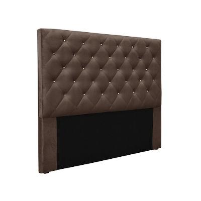 Cabeceira Cama Box Solteiro 90 Cm Tania Veludo S04 - D'rossi Cor Marrom