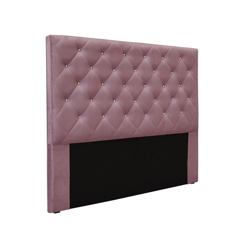 Cabeceira Cama Box King 195 Cm Tania Veludo S04 - D'rossi Cor Uva - 1