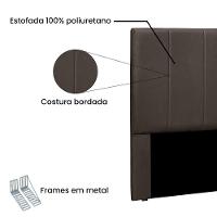 Cabeceira Cama Box Queen 160 Cm Arizona Veludo Marrom S04 - D'rossi - 3