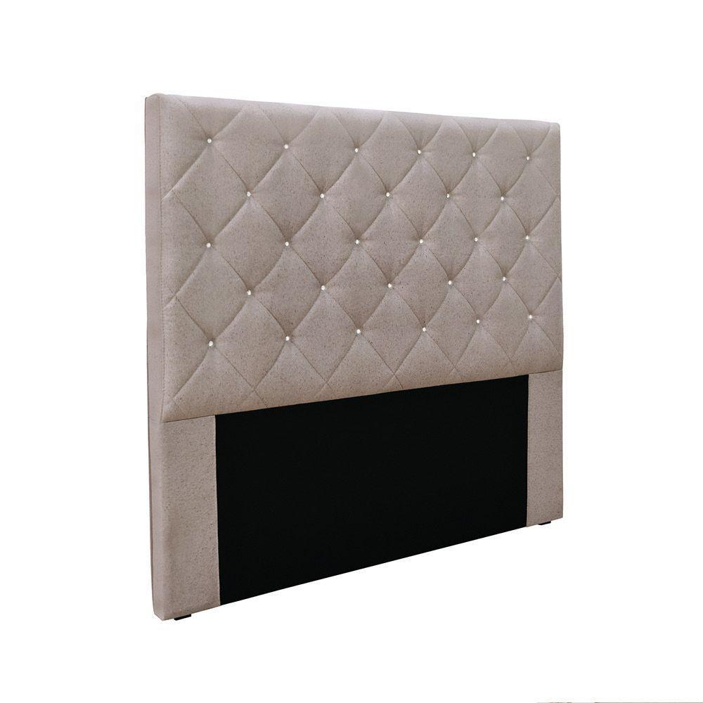 Cabeceira Cama Box Queen 160 Cm Tania Linho S04 - D'rossi Cor Areia - 1