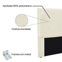 Cabeceira Cama Box King 195 Cm Arizona Linho S04 - D'rossi Cor Natural - 2