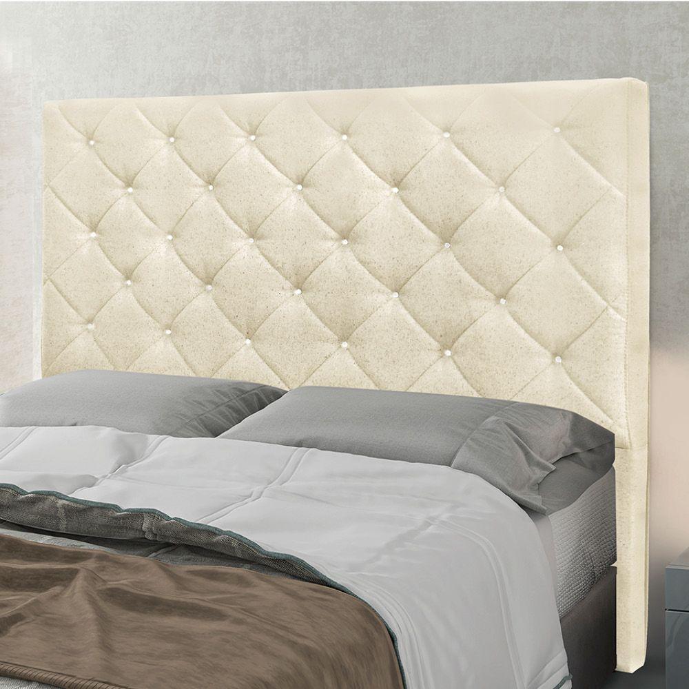 Cabeceira Cama Box Queen 160 Cm Tania Linho S04 - D'rossi Cor Perola - 4