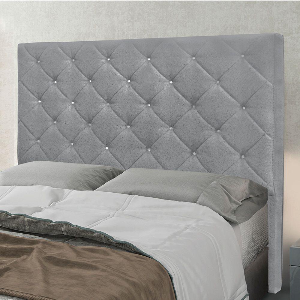 Cabeceira Cama Box Casal 140 Cm Tania Linho S04 - D'rossi Cor Cinza - 3