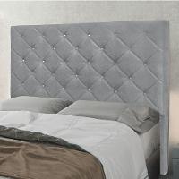 Cabeceira Cama Box Casal 140 Cm Tania Linho S04 - D'rossi Cor Cinza - 3