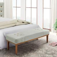 Divã Recamier Retrô Base Madeira Para Quarto Gênova 140cm Veludo S04 - D'rossi Cor Prata - 4