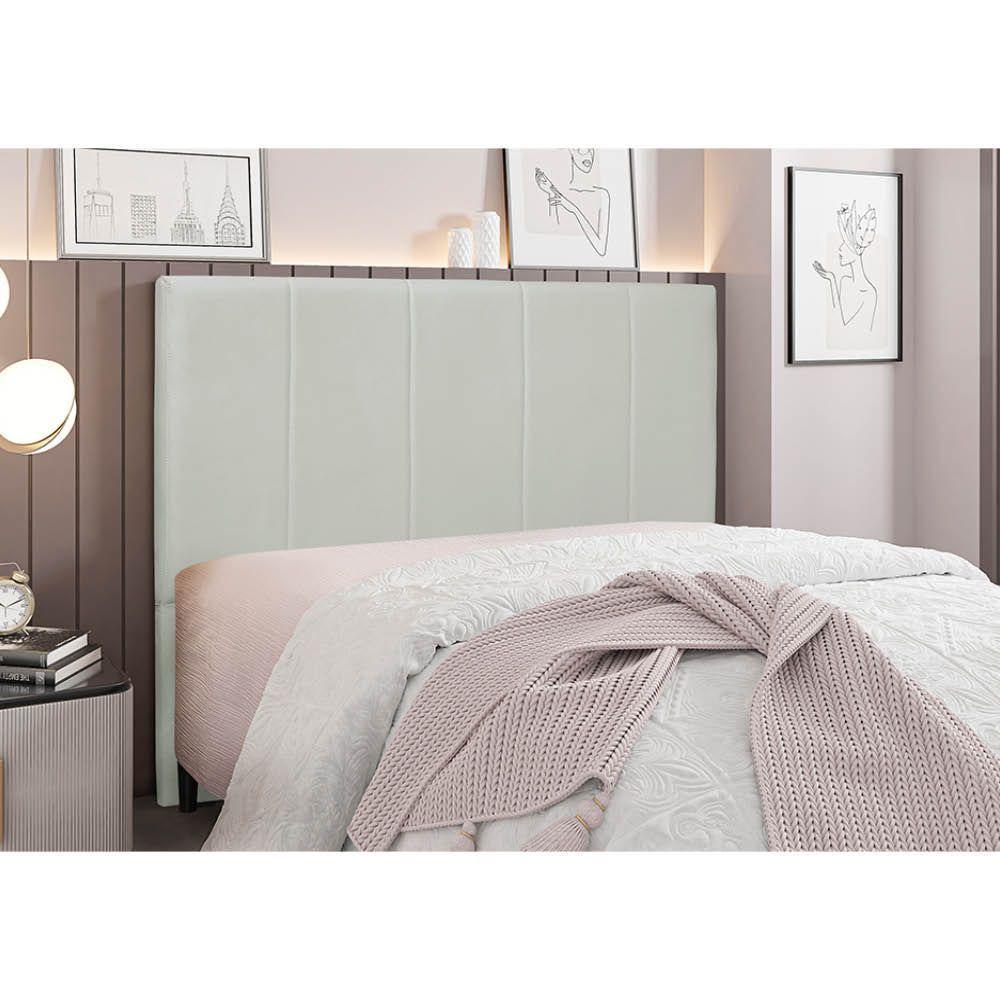 Cabeceira Cama Box King 195 Cm Arizona Veludo Prata S04 - D'rossi - 4
