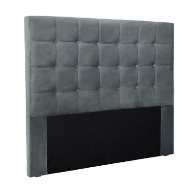 Cabeceira Cama Box Queen 160 Cm Verona Veludo Cinza S04 - D'rossi
