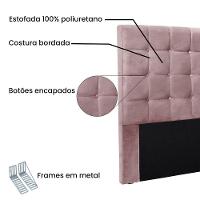 Cabeceira Cama Box Queen 160 Cm Verona Veludo Lilás S04 - D'rossi - 3