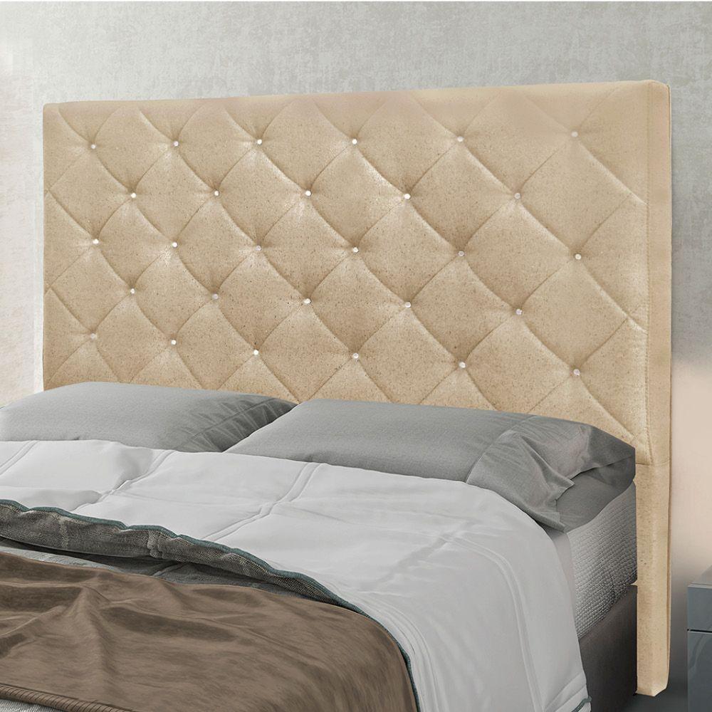 Cabeceira Cama Box Queen 160 Cm Tania Linho S04 - D'rossi Cor Dourado - 4