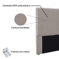 Cabeceira Cama Box Casal 140 Cm Arizona Linho Areia S04 - D'rossi - 3