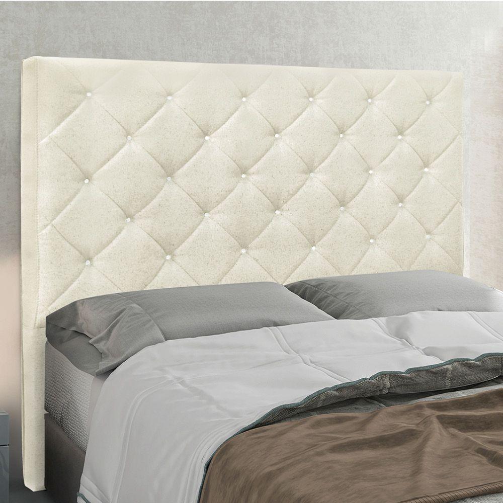 Cabeceira Cama Box Queen 160 Cm Tania Linho Natural S04 - D'rossi - 3