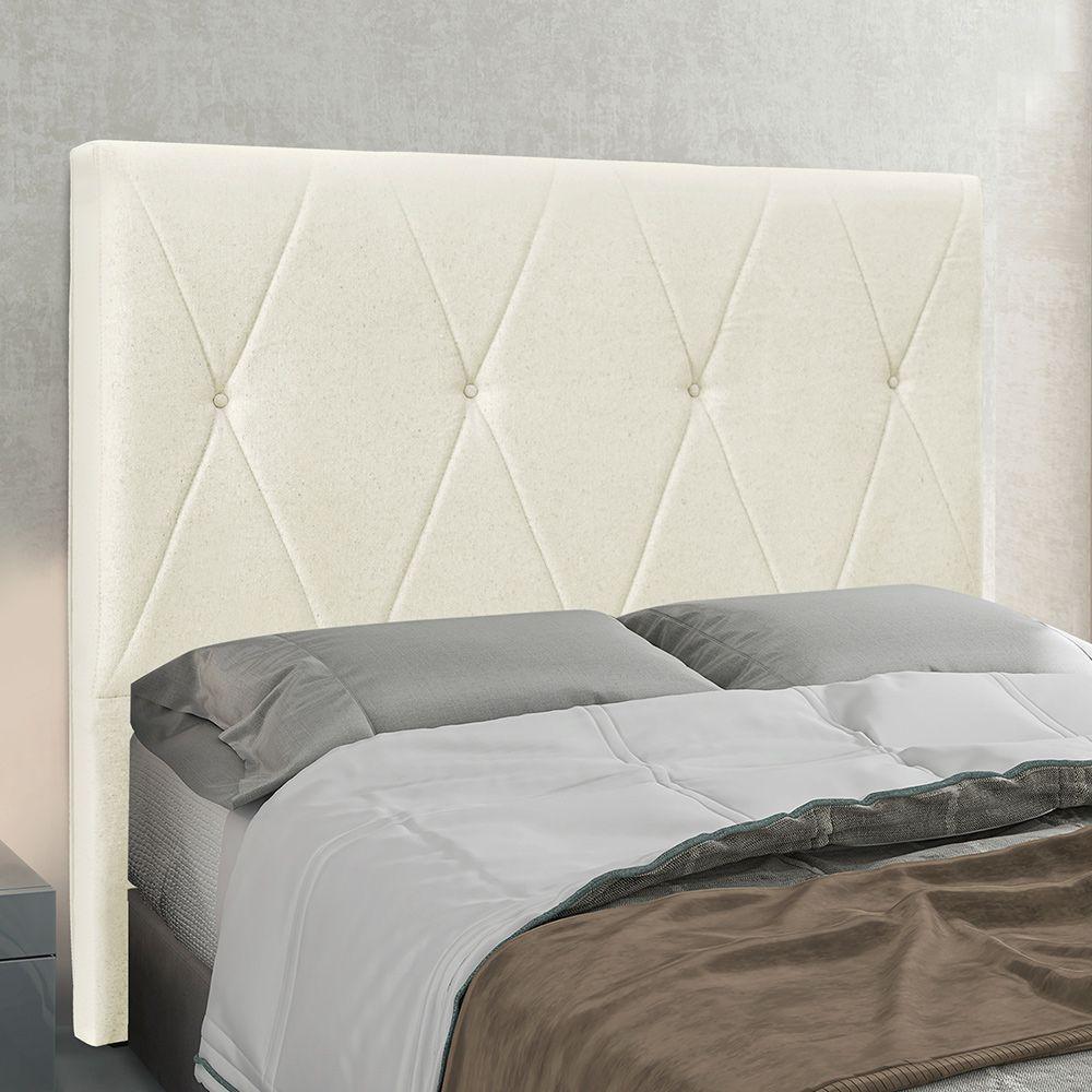Cabeceira Cama Box Queen 160 Cm Aquilla Linho Natural S04 - D'rossi - 4
