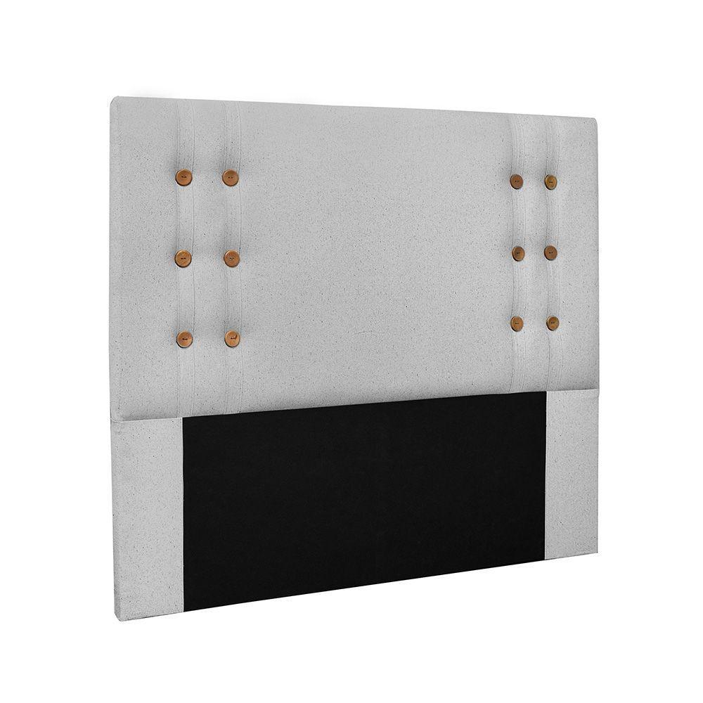 Cabeceira Cama Box Queen 160 Cm Genova Linho Grigio S04 - D'rossi - 1