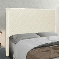 Cabeceira Cama Box King 195 Cm Dubai Linho S04 - D'rossi Cor Natural - 4