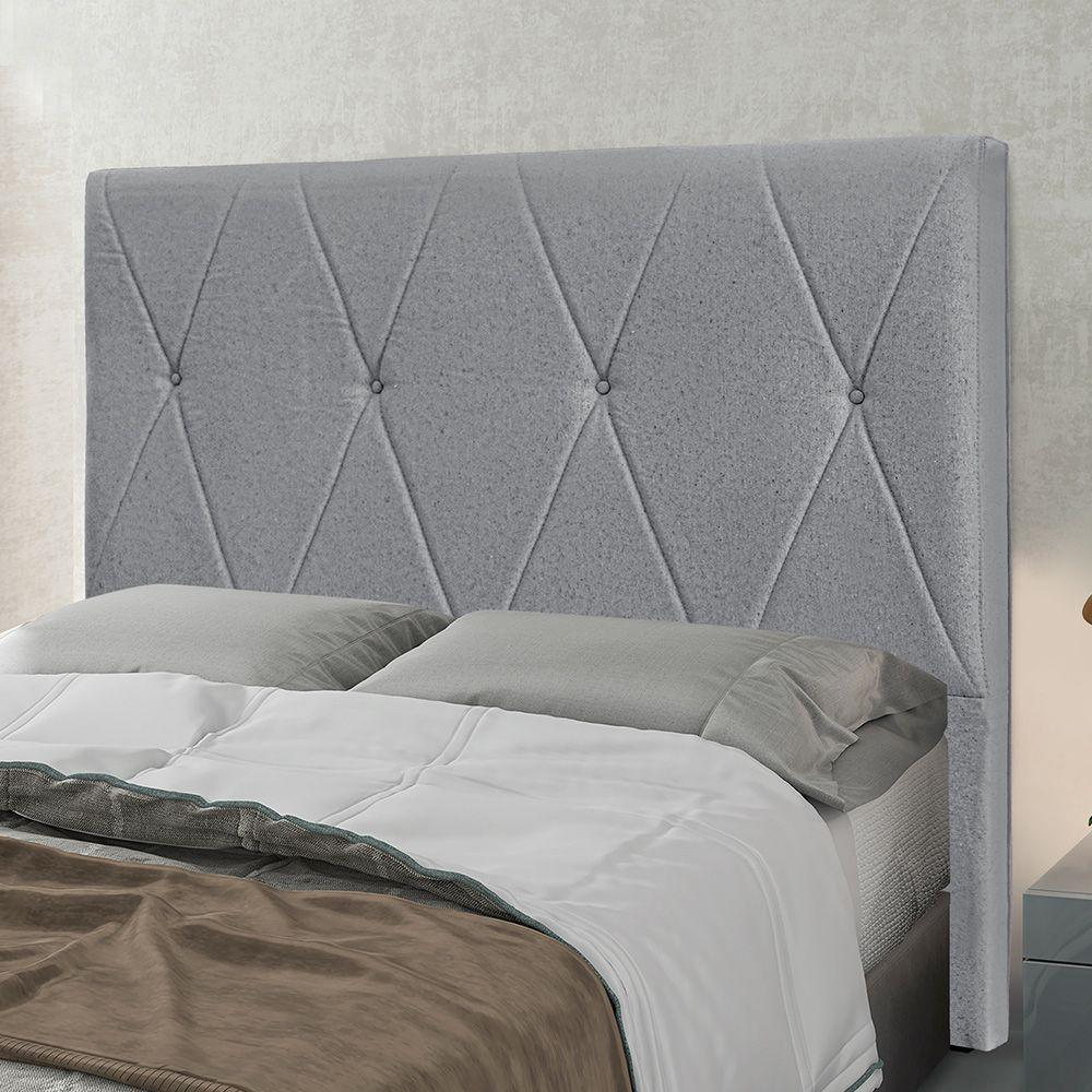 Cabeceira Cama Box King 195 Cm Aquilla Linho S04 - D'rossi Cor Cinza - 4