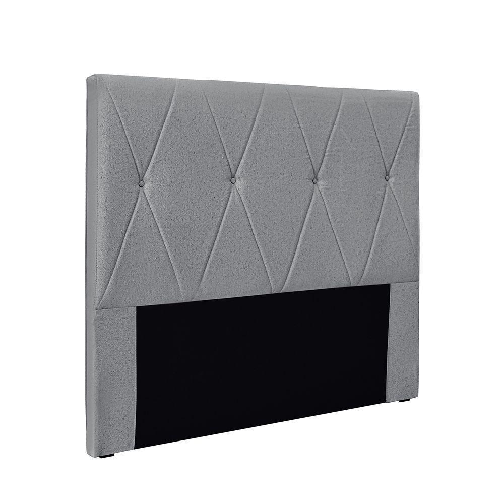 Cabeceira Cama Box Casal 140 Cm Aquilla Linho S04 - D'rossi Cor Cinza - 1