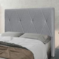 Cabeceira Cama Box Casal 140 Cm Aquilla Linho S04 - D'rossi Cor Cinza - 4