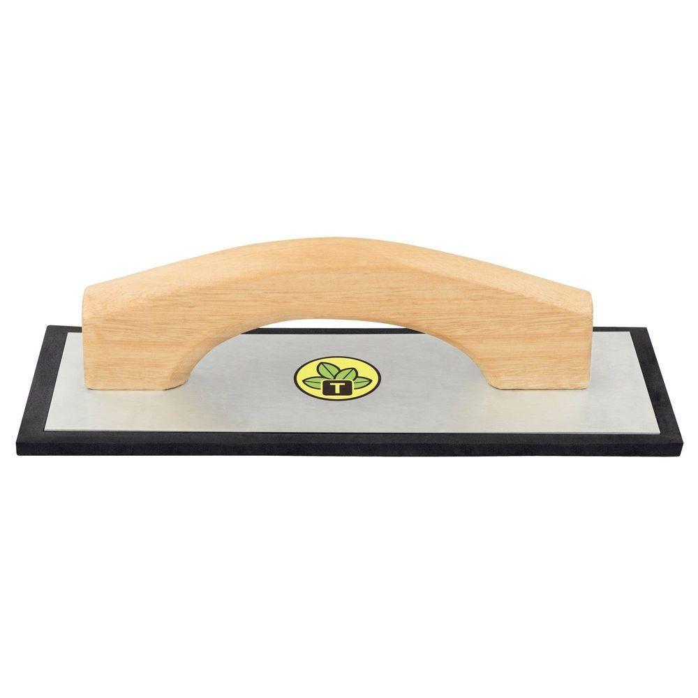 Desempenadeira Metálica Com Base Lisa Eva Tramontina Para Rejunte Sem Dentes Com Cabo Madeira Tramontina - 1