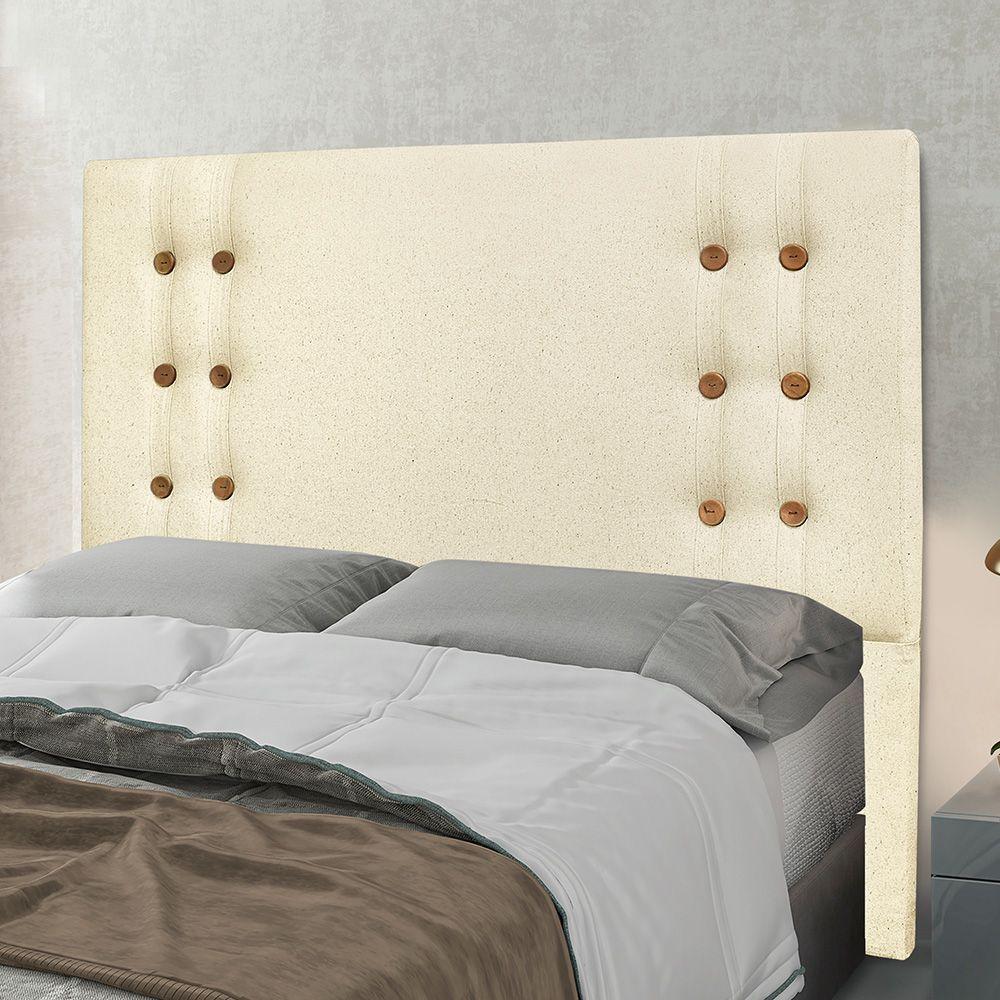 Cabeceira Cama Box Queen 160 Cm Genova Linho Pérola S04 - D'rossi - 3