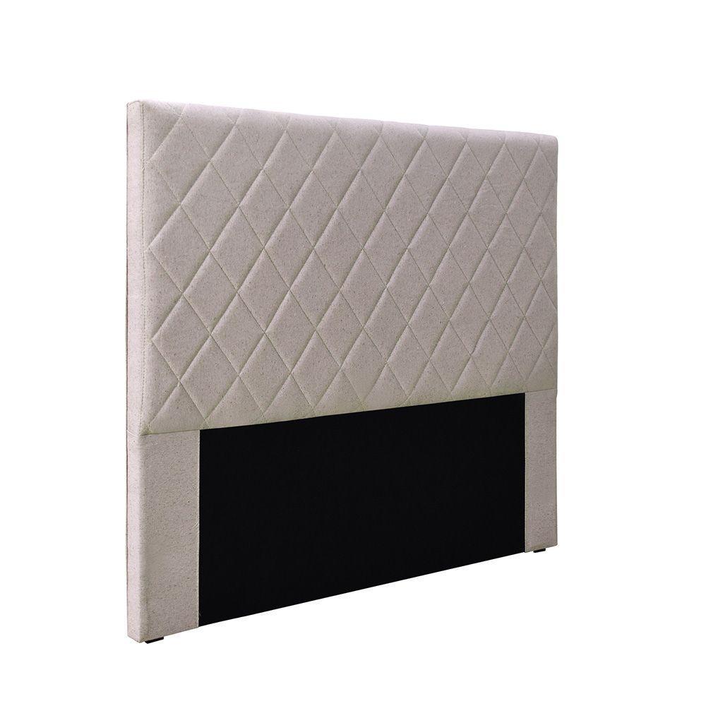 Cabeceira Cama Box Queen 160 Cm Dubai Linho S04 - D'rossi Cor Areia - 1