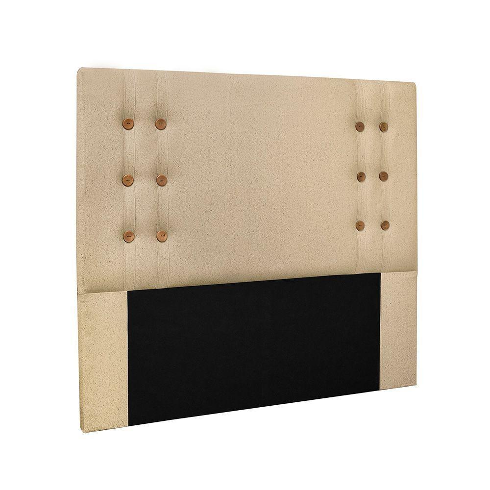 Cabeceira Cama Box Queen 160 Cm Genova Linho S04 - D'rossi Cor Dourado - 1