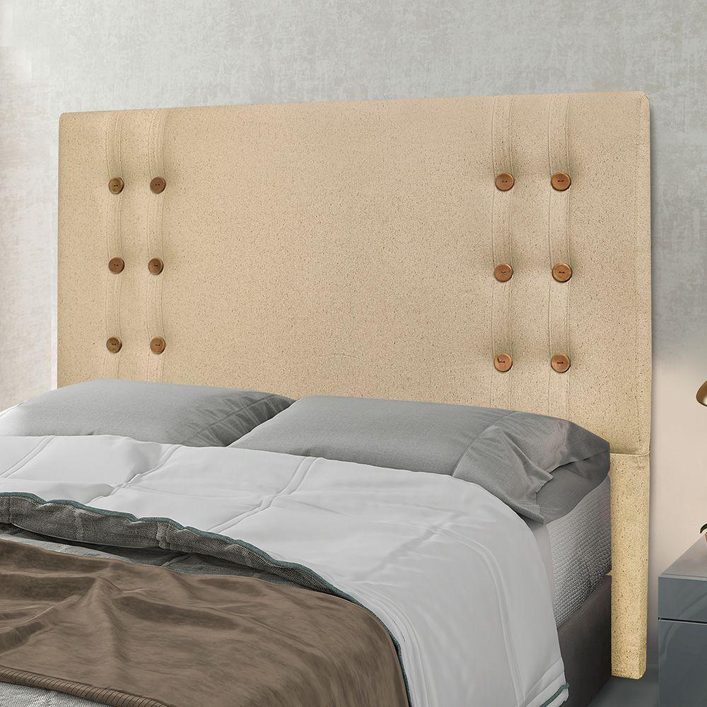 Cabeceira Cama Box Queen 160 Cm Genova Linho S04 - D'rossi Cor Dourado - 3
